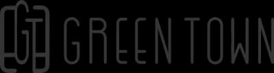 Green town logo black